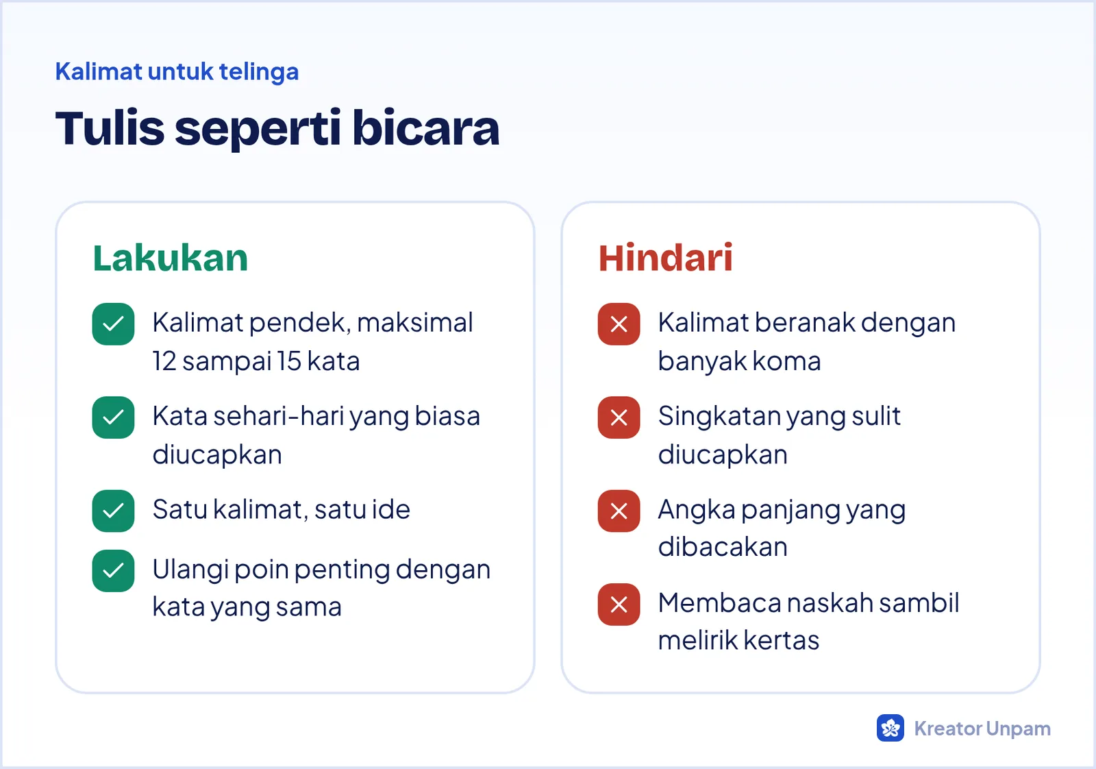 Tips menulis kalimat naskah video yang enak diucapkan
